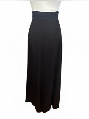 💜 American Apparel Black Side Slit High Waisted Maxi Skirt (XS)
